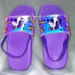 Brand New Girls Unicorn Purple Sandals
